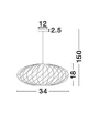 Lampa wisząca TARAZA Miedziany E27 śr. 35cm  LE42180 lampynox noxbox