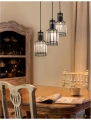 Lampa wisząca TANDIL Czarna / Kryształ 5 x E27 LE42178 lampynox noxbox