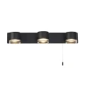 Potrójny kinkiet łazienkowy nad lustro z włącznikiem Tumbler czarny LED 3x3W 3000K IP44 searchlight 93290-3BK noxbox lampynox www.lampynox.pl