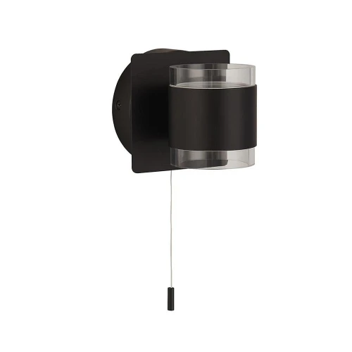 Kinkiet łazienkowy z włącznikiem Tumbler czarny LED 2x3W 3000K IP44 searchlight 93290-2BK noxbox lampynox www.lampynox.pl