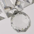 Łazienkowa lampa sufitowa z kryształkami Crystal chrom | przeźroczysty Ø 34cm 4xE14 IP44 searchlight 61321-4CC noxbox lampynox www.lampynox.pl