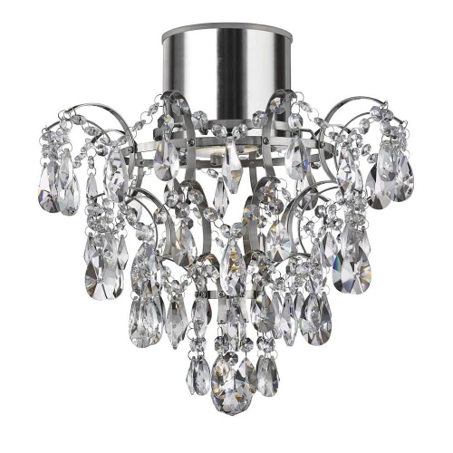 Łazienkowa lampa sufitowa z kryształkami Belle chrom | przeźroczysty Ø 36cm GU10 50W 3000K IP44 searchlight 7901-1CC-LED | 5053423076959 noxbox lampynox www.lampynox.pl