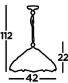 Lampa wisząca Dragonfly antyczny mosiądz | witraż Ø 42cm E27 searchlight 1283-16 | 5013874279682 noxbox lampynox www.lampynox.pl