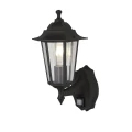 Kinkiet zewnętrzny z czujnikiem zmierzchu i ruchu Alex czarny PIR E27 IP44 searchlight 68001BK noxbox lampynox www.lampynox.pl