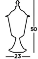 Lampa ogrodowa stojąca Alex czarny wys. 50cm. E27 IP44 searchlight 82503BK | 5013874157935 noxbox lampynox www.lampynox.pl