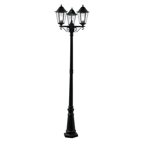 Lampa ogrodowa stojąca potrójna Alex czarny wys. 2,27m. 3xE27 IP44 searchlight 82540BK | 5013874395177 noxbox lampynox www.lampynox.pl