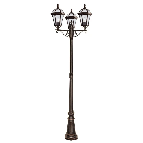 Lampa ogrodowa stojąca potrójna Capri brąz rustykalny wys. 2,35m. 3xE27 IP23 searchlight 1569-3 | 5013874335807 noxbox lampynox www.lampynox.pl