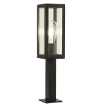 Box czarny wys. 45cm. E27 IP44 Lampa ogrodowa stojąca