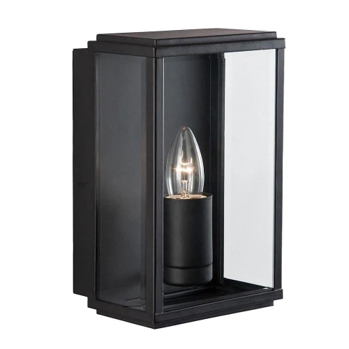 Kinkiet zewnętrzny Box czarny E27 IP44 8204BK | 5013874362070 noxbox lampynox www.lampynox.pl