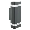 Kinkiet zewnętrzny góra-dół Sheffield czarny 2xGU10 IP44 searchlight 1002-2BK-LED | 5053423076652 noxbox lampynox www.lampynox.pl