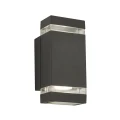 Kinkiet zewnętrzny góra-dół Sheffield szary 2xGU10 IP44 searchlight 1002-2GY-LED | 5053423140193 noxbox lampynox www.lampynox.pl