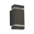 Kinkiet zewnętrzny góra-dół Sheffield szary 2xGU10 IP44 searchlight 1002-2GY-LED | 5053423140193 noxbox lampynox www.lampynox.pl