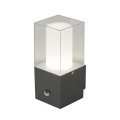 Kinkiet zewnętrzny z czujnikiem ruchu i zmierzchu Granada antracyt PIR E27 IP44 searchlight 2581GY | 5053423138008 noxbox lampynox www.lampynox.pl