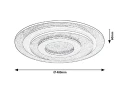 Lampa sufitowa Thalassa srebrny Ø 40cm. LED 40W 4000K rabalux 3324 | 5998250333243 noxbox lampynox www.lampynox.pl