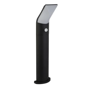 Copenhagen czarny wys. 67cm. PIR LED 10W 3000K IP54 Lampa stojaca zewnętrzna z czujnikiem ruchu i zmierzchu