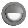 Lampa zewnętrzna elewacyjno schodowa Bangor szary Ø 14cm. LED 3W 4000K IP44 searchlight 1402GY | 5053423051482 noxbox lampynox www.lampynox.pl