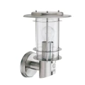Kinkiet zewnętrzny z czujnikiem ruchu i zmierzchu Edgeware stalowy PIR E27 IP44 searchlight 6211 | 5013874288950 noxbox lampynox www.lampynox.pl