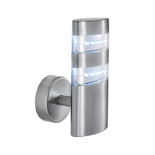 Kinkiet zewnętrzny India srebrna satyna LED 1,5W 6500K IP44 searchlight 5308 | 5013874340436 noxbox lampynox www.lampynox.pl