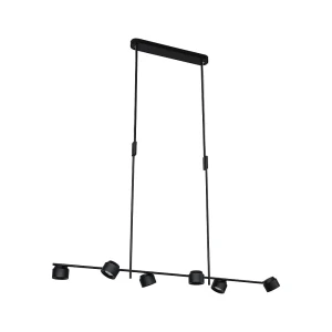 Puric Pane czarny LED LED 3 step dim. 6x6,5W + 4,5W 2700K Lampa wisząca ściemnialna