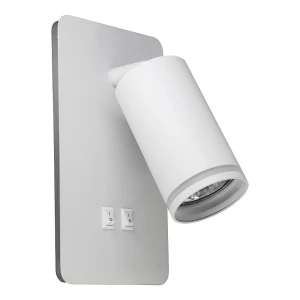 PARIS biały GU10 + LED 6W 4000K Kinkiet ścienny z włącznikiem 