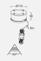 Oczko tarasowe wpuszczane CYDOPS Ø 11cm LED 7W 4000K IP67 Lutec 7704216012 | 6939412055886 noxbox lampynox www.lampynox.pl