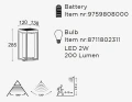 Kinkiet zewnętrzny zasilanie solarne FLAIR czarny mat E27 2700K czujnik PIR IP44 Lutec 6988804012 | 6939412013886 noxbox lampynox www.lampynox.pl