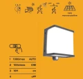 Kinkiet zewnętrzny DOBLO  - CZUJNIK PIR zasilanie solarne Antracyt 12W 4000K IP44 Lutec 6943701125 | 6939412014289 noxbox lampynox www.lampynox.pl