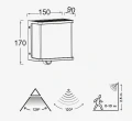 Kinkiet zewnętrzny DOBLO  - CZUJNIK PIR zasilanie solarne Antracyt 12W 4000K IP44 Lutec 6943701125 | 6939412014289 noxbox lampynox www.lampynox.pl