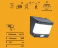 Kinkiet zewnętrzny TRY - CZUJNIK PIR zasilanie solarne Czarny 8W 5000K IP54 Lutec 6939101330 | 6939412011899 noxbox lampynox www.lampynox.pl