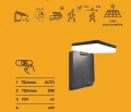 Kinkiet zewnętrzny solarny MOZE LED DIM 8W czujnik PIR IP44 4000K Lutec 6943101012 | 6939412013893 noxbox lampynox www.lampynox.pl