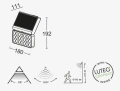 Naświetlacz solarny TUDA sterowana aplikacją, LED 8,5W czujnik PIR IP44 2700-6500K Lutec 6935501330 | 6939412013626 noxbox lampynox www.lampynox.pl
