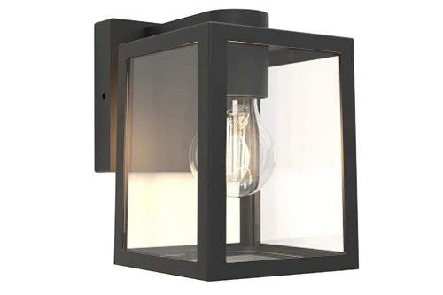 Kinkiet zewnętrzny SHIVA czarny mat E27 IP44 Lutec 5206501012 | 6939412013855 noxbox lampynox www.lampynox.pl