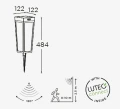 Lampa ogrodowa stojąca zmienna barwa światła zasilana energią słoneczną z czujnikiem zmierzchu i ruchu Dias Solar lutec connect czarny mat PIR LED 8,4W RGB 2700-6500K lutec 6996601012 | 6939412089126 noxbox lampynox www.lampynox.pl
