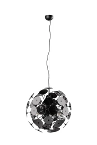Discalgo czarny mat | chrom Ø 54cm 6xE14 Lampa wisząca