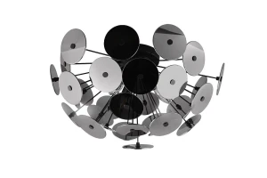 Discalgo czarny mat | chrom Ø 54cm 3xE14 Lampa sufitowa