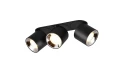 Spot natynkowo - podtynkowy Guayana czarny mat 3xGU10 trio 651000332 | 4017807573992 noxbox lampynox www.lampynox.pl
