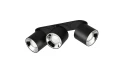 Spot natynkowo - podtynkowy Guayana czarny mat 3xGU10 trio 651000332 | 4017807573992 noxbox lampynox www.lampynox.pl