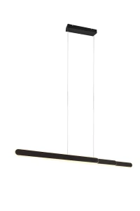 Helios czarny mat LED 3 step dim. 48W 2700-6500K Lampa wisząca góra-dół z regulowaną szerokością