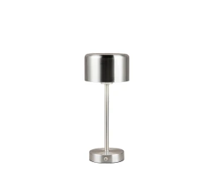 Jeff nikiel mat akumulator LED 3 step dim. 1,5W 3000K Lampka stołowa ściemnialna