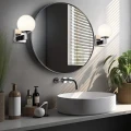 Kinkiet łazienkowy z włącznikiem Kula chrom E14 IP44 trio 284270106 | 4017807585278 noxbox lampynox www.lampynox.pl