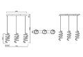 Lampa wisząca Laola chrom LED 3 step dim. 3x8W 4000K rl R34183106 | 4017807588422 noxbox lampynox www.lampynox.pl