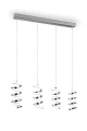 Lampa wisząca Laola chrom LED 3 step dim. 4x8W 4000K rl R34184106 | 4017807574043 noxbox lampynox www.lampynox.pl
