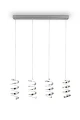 Lampa wisząca Laola chrom LED 3 step dim. 4x8W 4000K rl R34184106 | 4017807574043 noxbox lampynox www.lampynox.pl