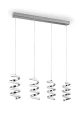 Lampa wisząca Laola chrom LED 3 step dim. 4x8W 4000K rl R34184106 | 4017807574043 noxbox lampynox www.lampynox.pl