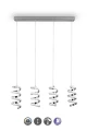 Lampa wisząca Laola chrom LED 3 step dim. 4x8W 4000K rl R34184106 | 4017807574043 noxbox lampynox www.lampynox.pl