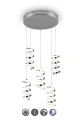 Lampa wisząca Laola chrom LED 3 step dim. 5x8W 4000K rl R34185306 | 4017807574029 noxbox lampynox www.lampynox.pl