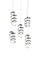 Lampa wisząca Laola chrom LED 3 step dim. 5x8W 4000K rl R34185306 | 4017807574029 noxbox lampynox www.lampynox.pl