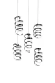 Lampa wisząca Laola chrom LED 3 step dim. 5x8W 4000K rl R34185306 | 4017807574029 noxbox lampynox www.lampynox.pl