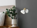 Kinkiet ścienny regulowany Latika biały mat | brąz E14 rl R81521031 | 4017807577013 noxbox lampynox www.lampynox.pl