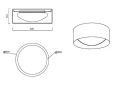 Lampa sufitowa Locarno szary Ø 30cm. LED 12W 3000K rl R64191141 | 4017807574388 noxbox lampynox www.lampynox.pl